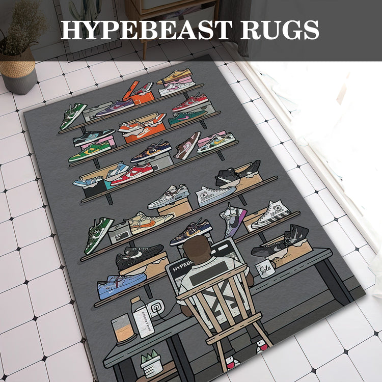 Hypebeast area rug Kaws Street Fashion carpet