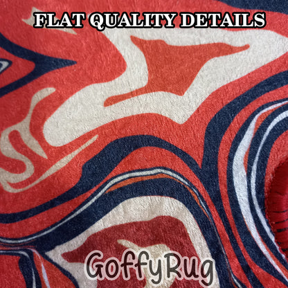 Red Melting Rug Boho Chic Medallion Bohemian Carpet for Living Room Bedroom Kitchen Liquify Floral Aesthetic Mat Home Decor Gift
